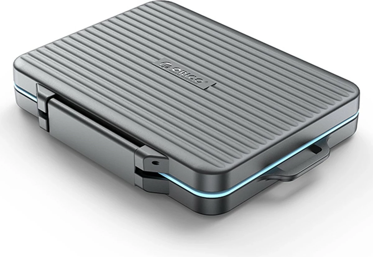 Ovitek za pomnilniške kartice Orico, 4×SD, 13×microSD, črno-modra