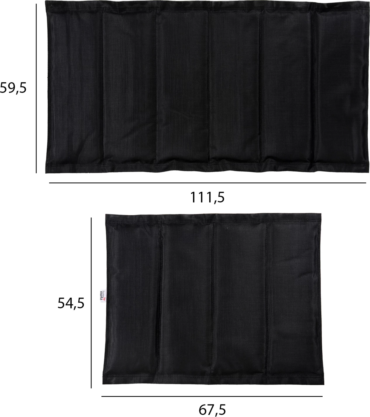 Nadomestna tkanina iz tekstilena FH6064.01 za ležalnike AIGAIO v črni barvi