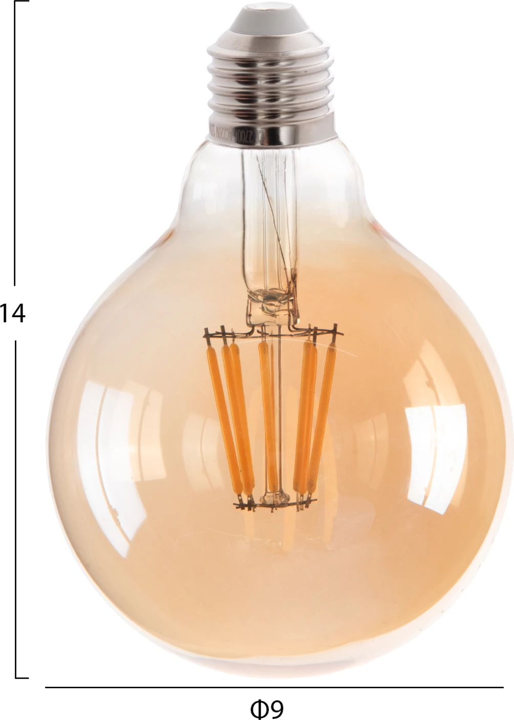 Žarnica GLOBO LED FILAMENT 8W E27 3000K zlata zatemnljiva