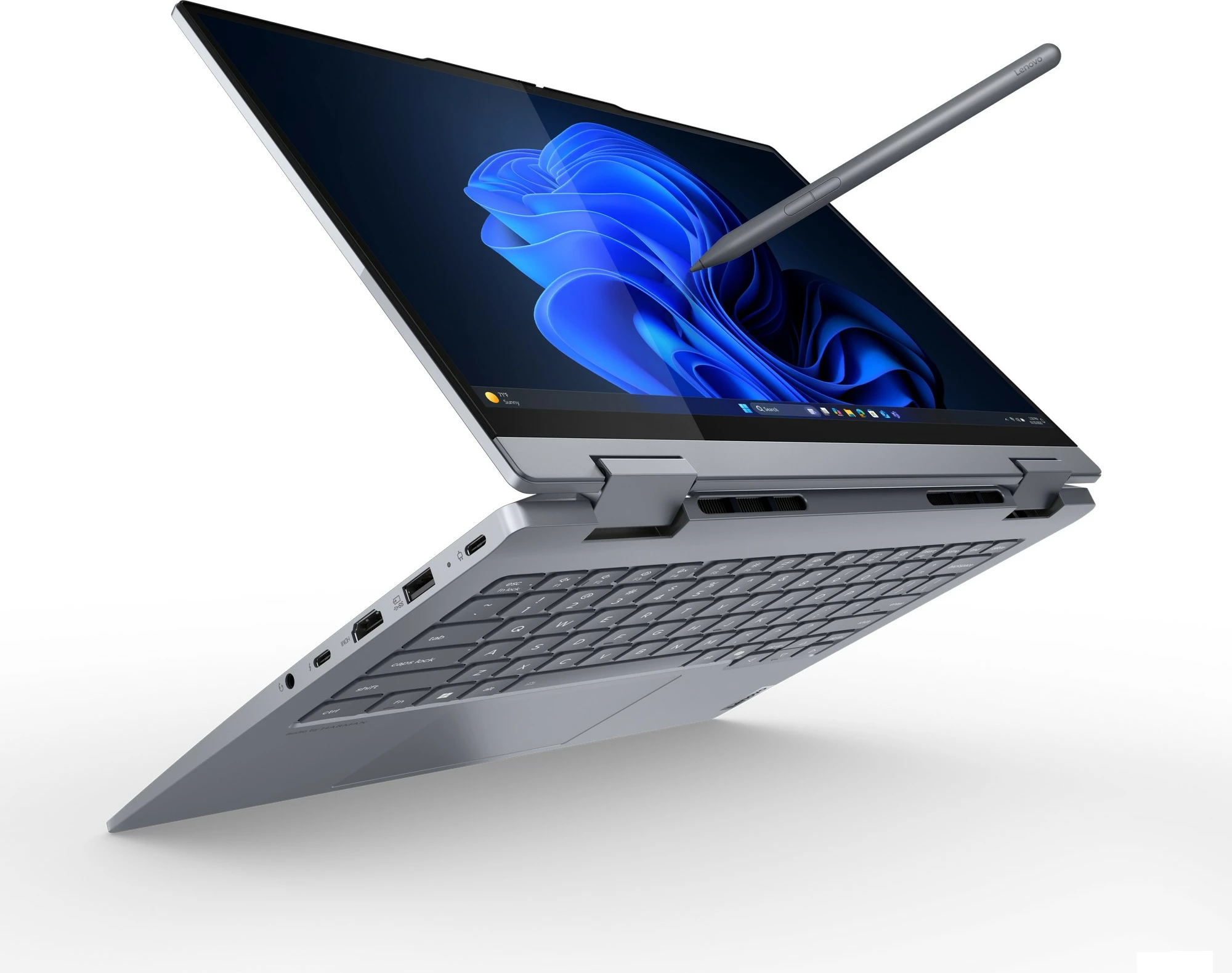 Prenosnik z zaslonom na dotik 2-v-1 Lenovo ThinkBook 14 G5 IAU, Intel Core Ultra 7, 32 GB RAM, 1 TB SSD, 14", Luna Grey