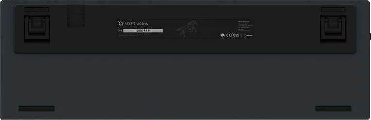 Mehanska tipkovnica 65%, 68 tipk, RGB, brezžična in z kabelom Aqirys Agena, črna