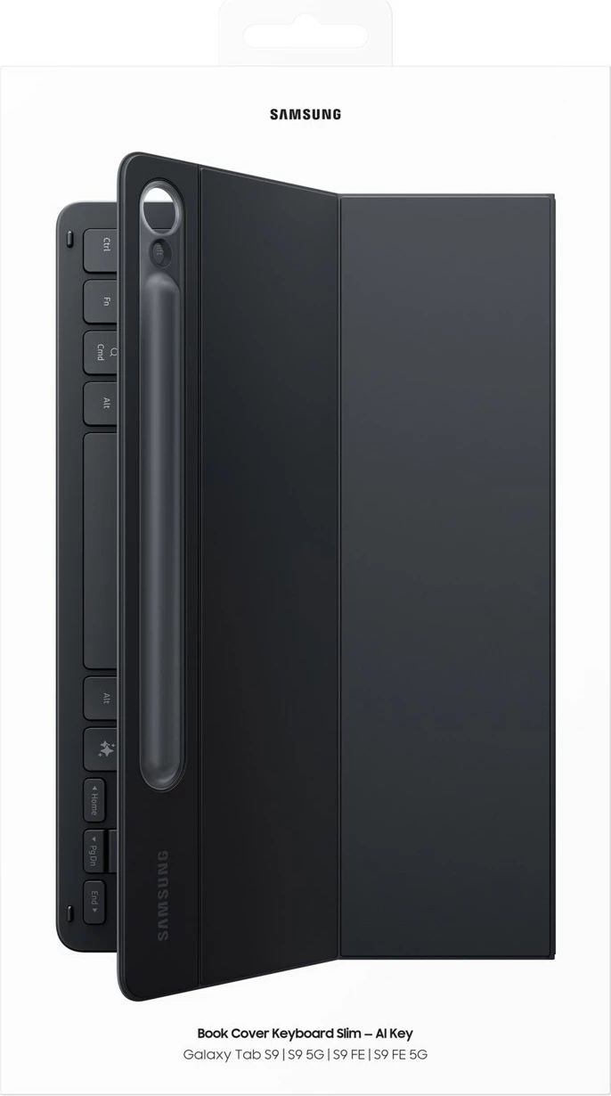 Tastaturni ovitek Galaxy Tab S9 in S9 FE Samsung EF-DX720, QWERTZ, črn