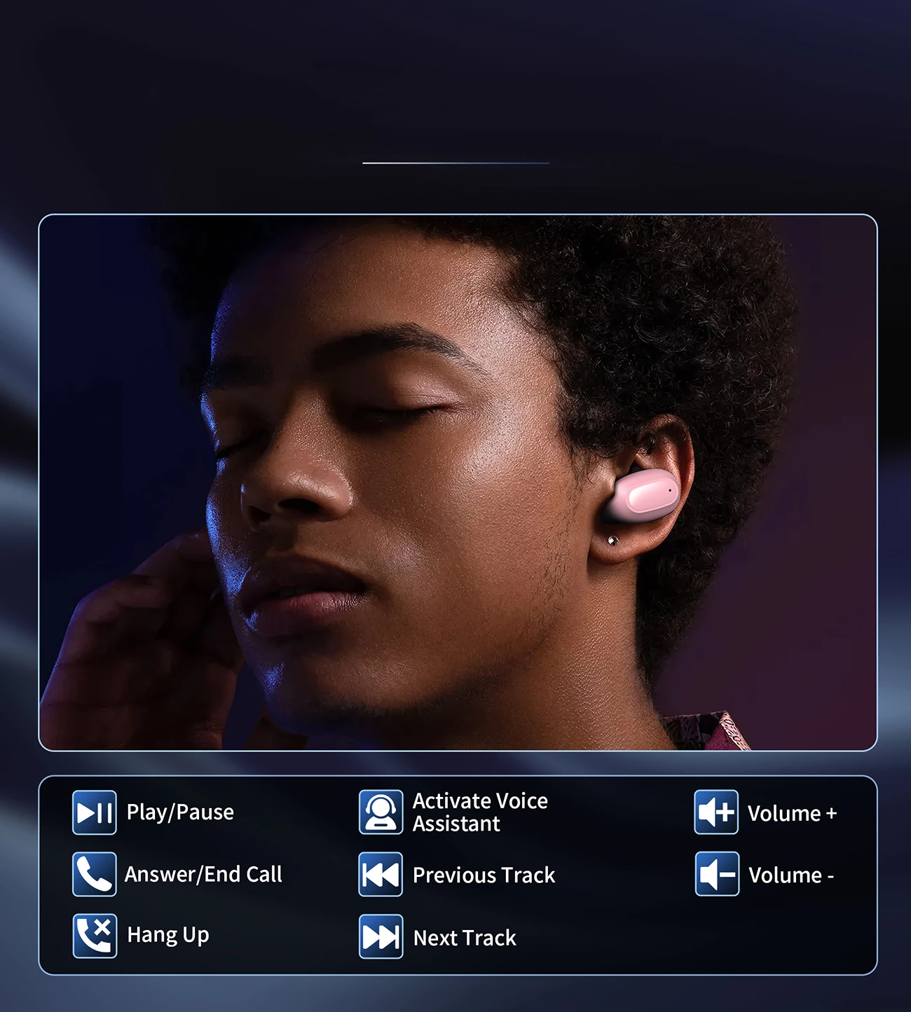 Slušalke TWS, Bluetooth 5.3, USB-C, roza, Choetech MEMS BH-T23-PK