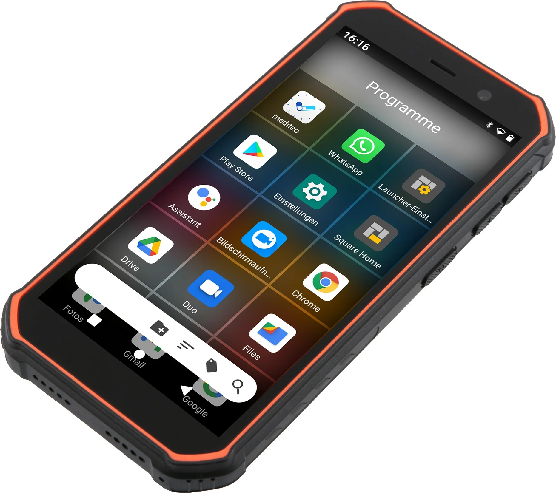 Robusten zunanji telefon Olympia TREK, črno-oranžen