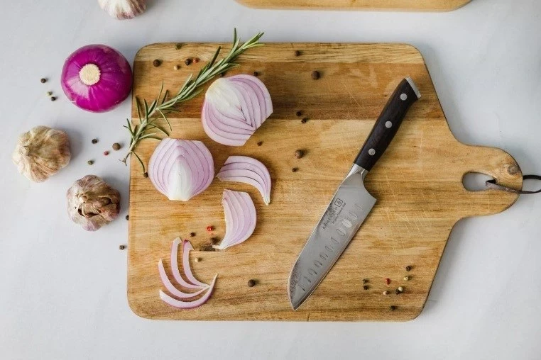 Santoku nož Elegance Ebony Wood Kohersen, 12,7 cm, Damascus jeklo