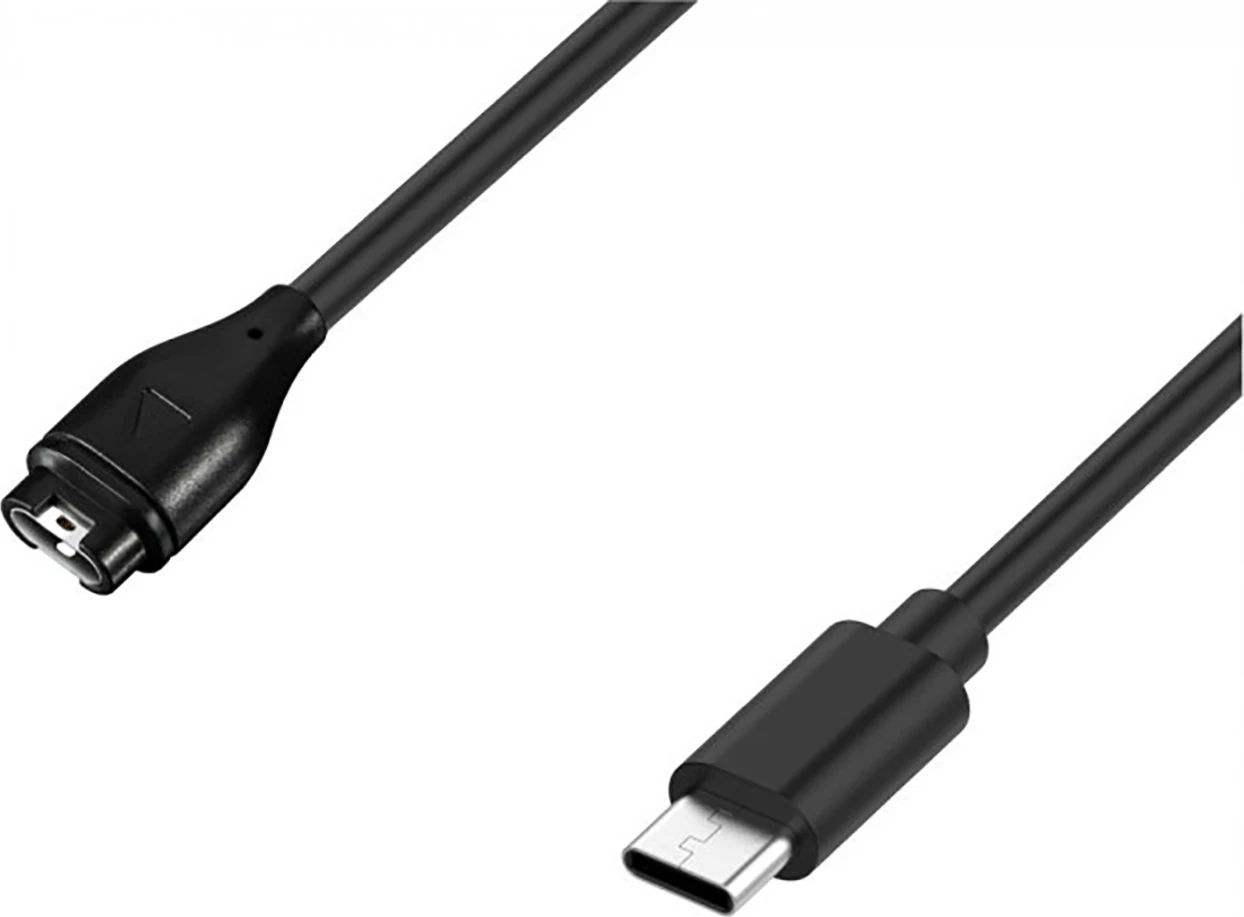 Magnetni polnilec za pametne ure, Hurtel za Garmin, USB-C, 1 m, črn