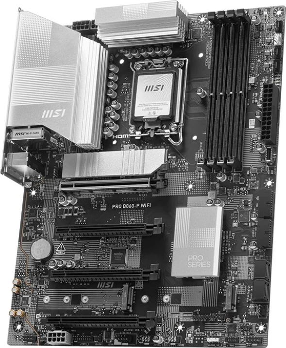 Matična plošča MSI PRO B860-P WIFI, Intel B860, LGA 1851, ATX, črna