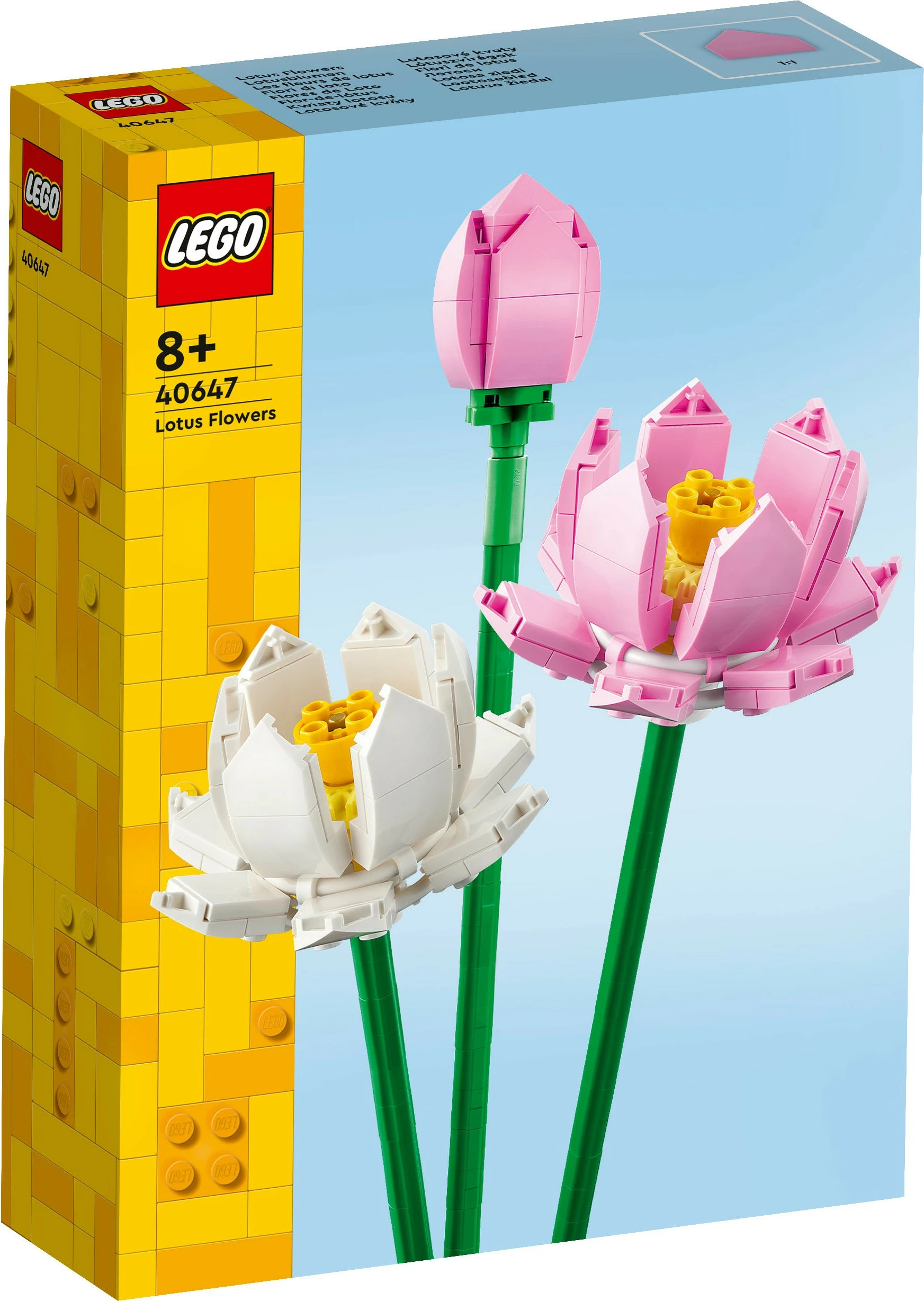 Set za sestavljanje Lotus Flowers, LEGO, 220 kosov, plastika, večbarven