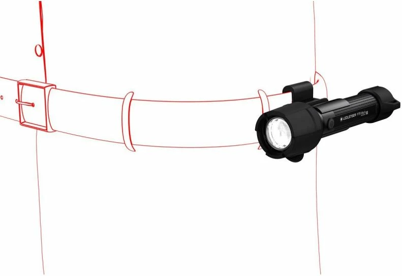 Profesionalna polnilna svetilka Ledlenser P7R, črna