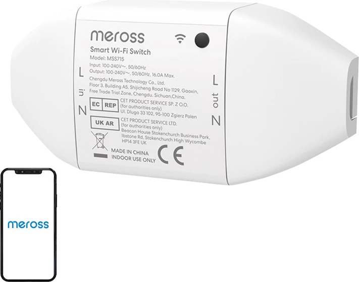 Pametno stikalo Meross MSS715MA-UN, WiFi, Matter, belo