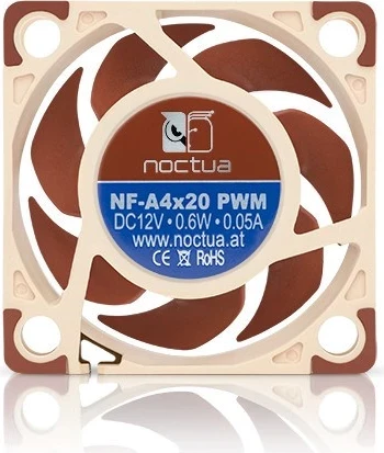 Tiho hlajenje NF-A4x20, Noctua, 40x20 mm, PWM, 5V, bež / rjavo