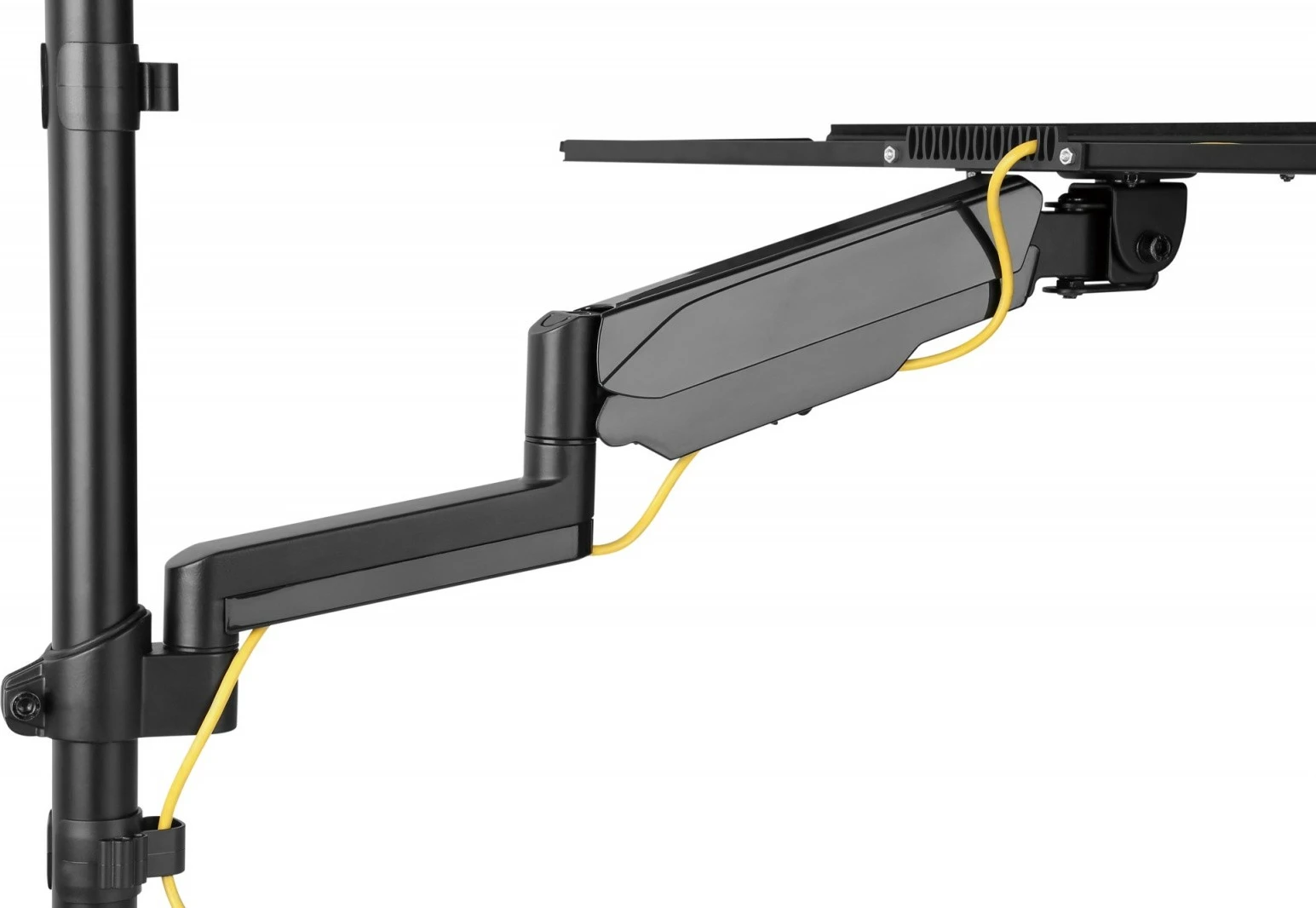 Stenski nosilec za monitor, tipkovnico in računalnik Digitus DA-90372, do 32 palcev, črn