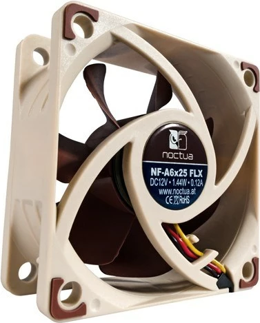 Kompakten ventilator Noctua NF-A6X25 FL, 6 cm, bež