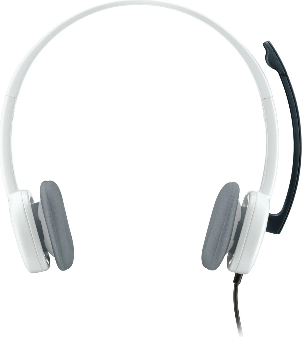 Stereo slušalke, žične, za pisarno/klicni center, 20 - 20000 Hz, 80 g, bele — Logitech H150