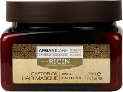 Maska za rast las z arganovim in ricinusovim oljem Arganicare, 350 ml