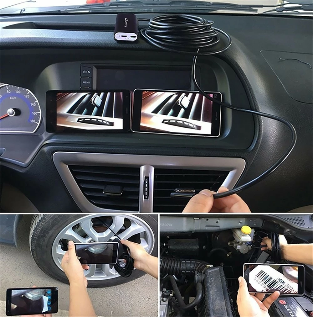 Inspekcijski endoskop, Media-Tech MT4099, WiFi, 5 m, črn