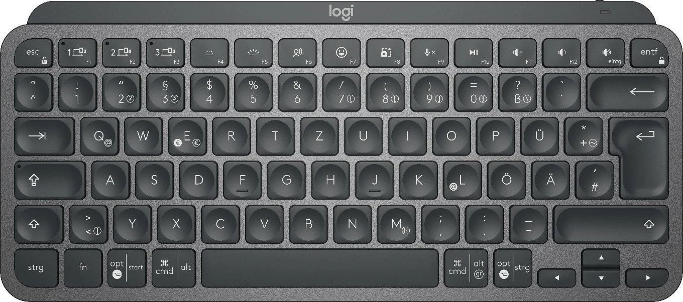 Brezžična osvetljena tipkovnica MX Keys Mini, QWERTZ, LED, grafit - Logitech