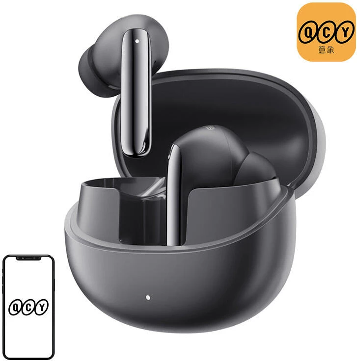 Slušalke TWS z aktivnim odpravljanjem šuma (ANC), QCY MeloBuds Pro HT08, črne