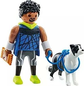 Igralni set tekač z Border Collie, Playmobil My Life 71740, 7 delov