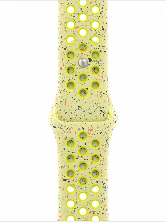 Športni pašček Nike za Apple Watch, 42 mm, M/L, zeleno-rumen