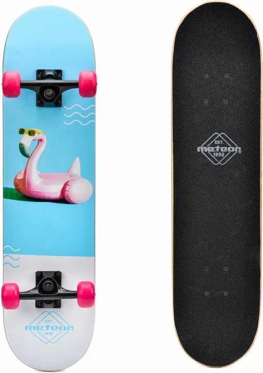 Skateboard, uniseks, Meteor, Flamingo