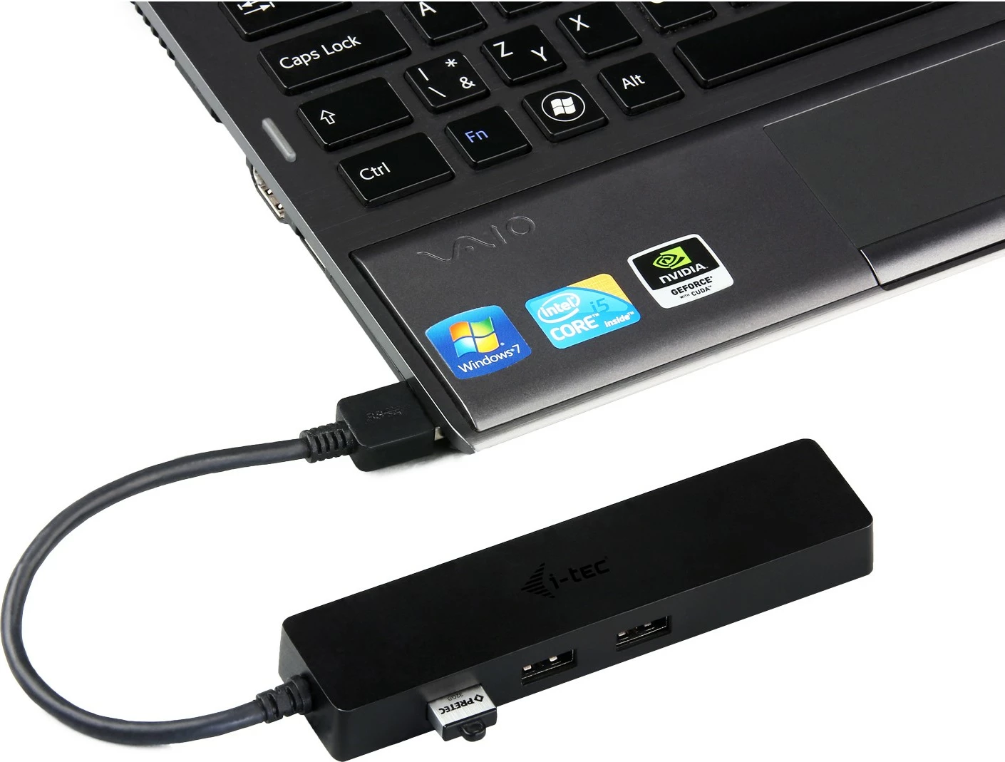 USB HUB s 3 vrati in Gigabit Ethernet, i-tec Advance, VIA VL813/ASIX AS88179, črn