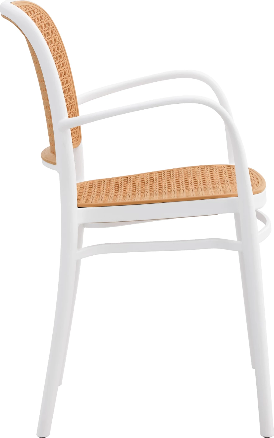 Naslanjač iz polipropilena FLOW FH5938.01 bel in bež 56x52.5x85.5Hcm