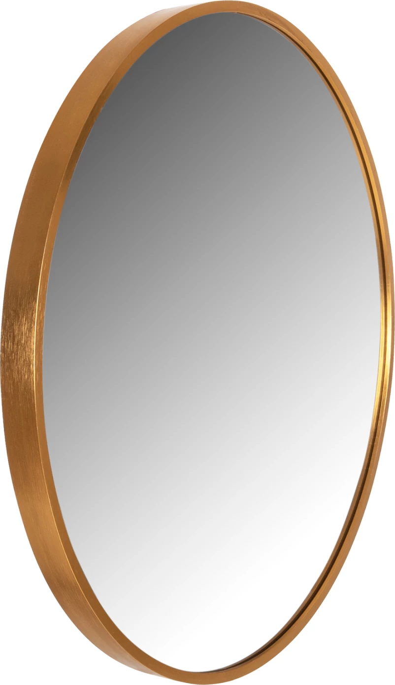 Okroglo stensko ogledalo FH9582.30 aluminijast okvir v zlati barvi Φ50x3 cm