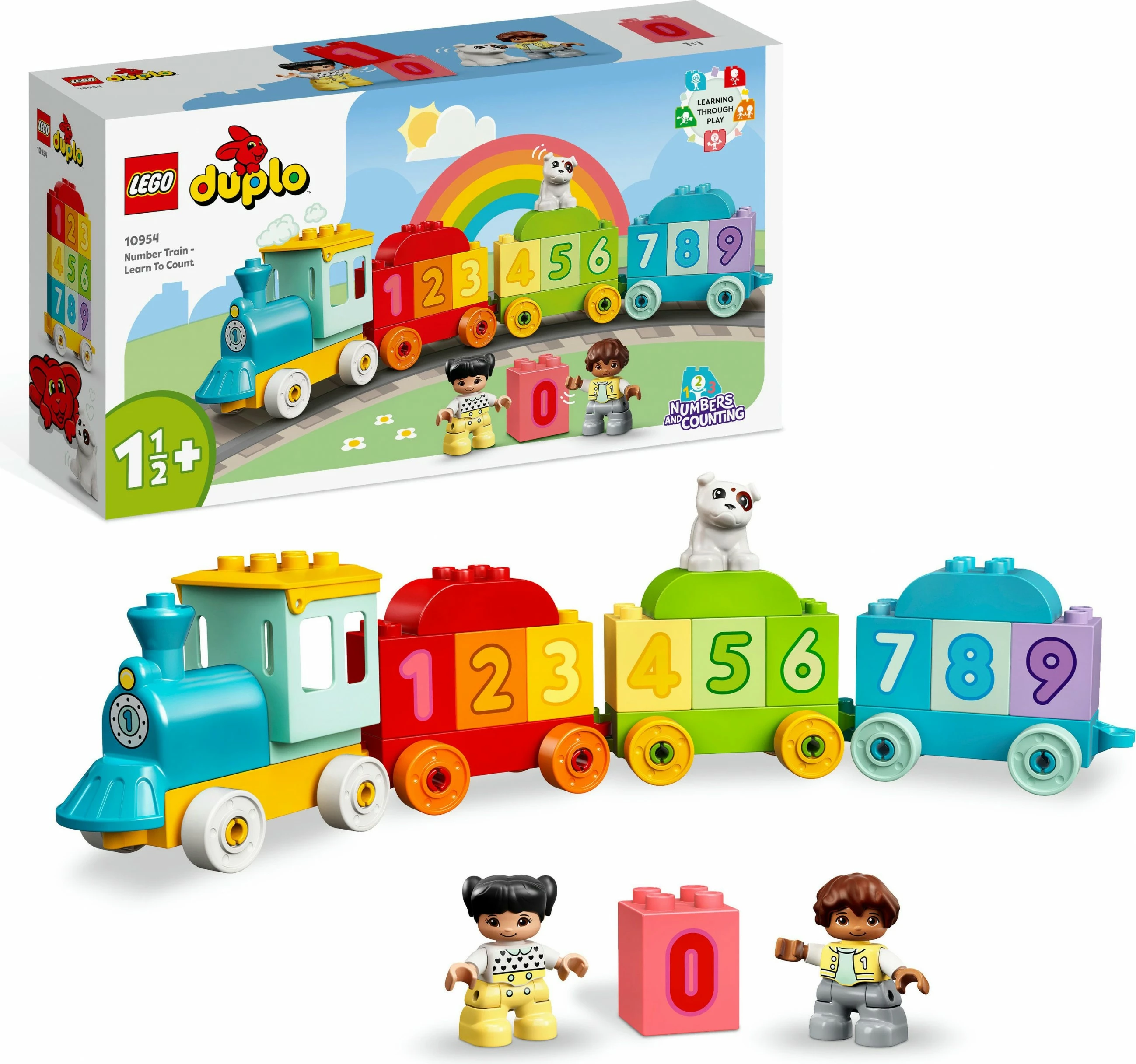 Številski vlak za učenje, LEGO DUPLO, 23 delov, večbarven