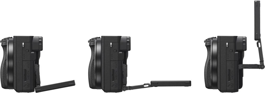 Brezogledni fotoaparat Sony Alpha 6400 komplet s SEL 16-50, 4K, Wi‑Fi, črn