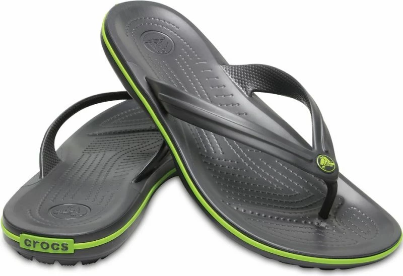 Papuče Crocs Crocband Flip za moške, zelena/grafit