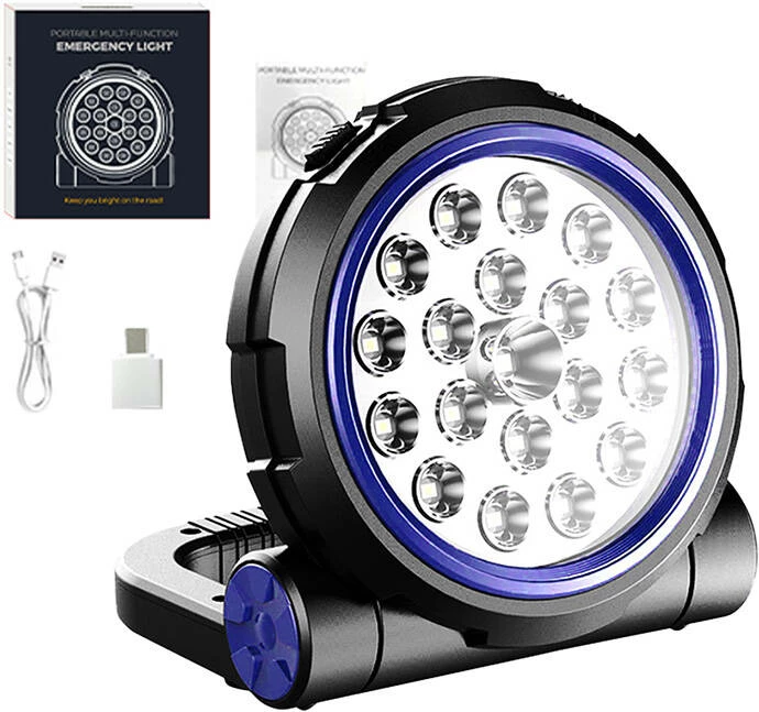 Delovna svetilka Superfire GM03, 5200 mAh, 920 lm, USB-C, črno/modra