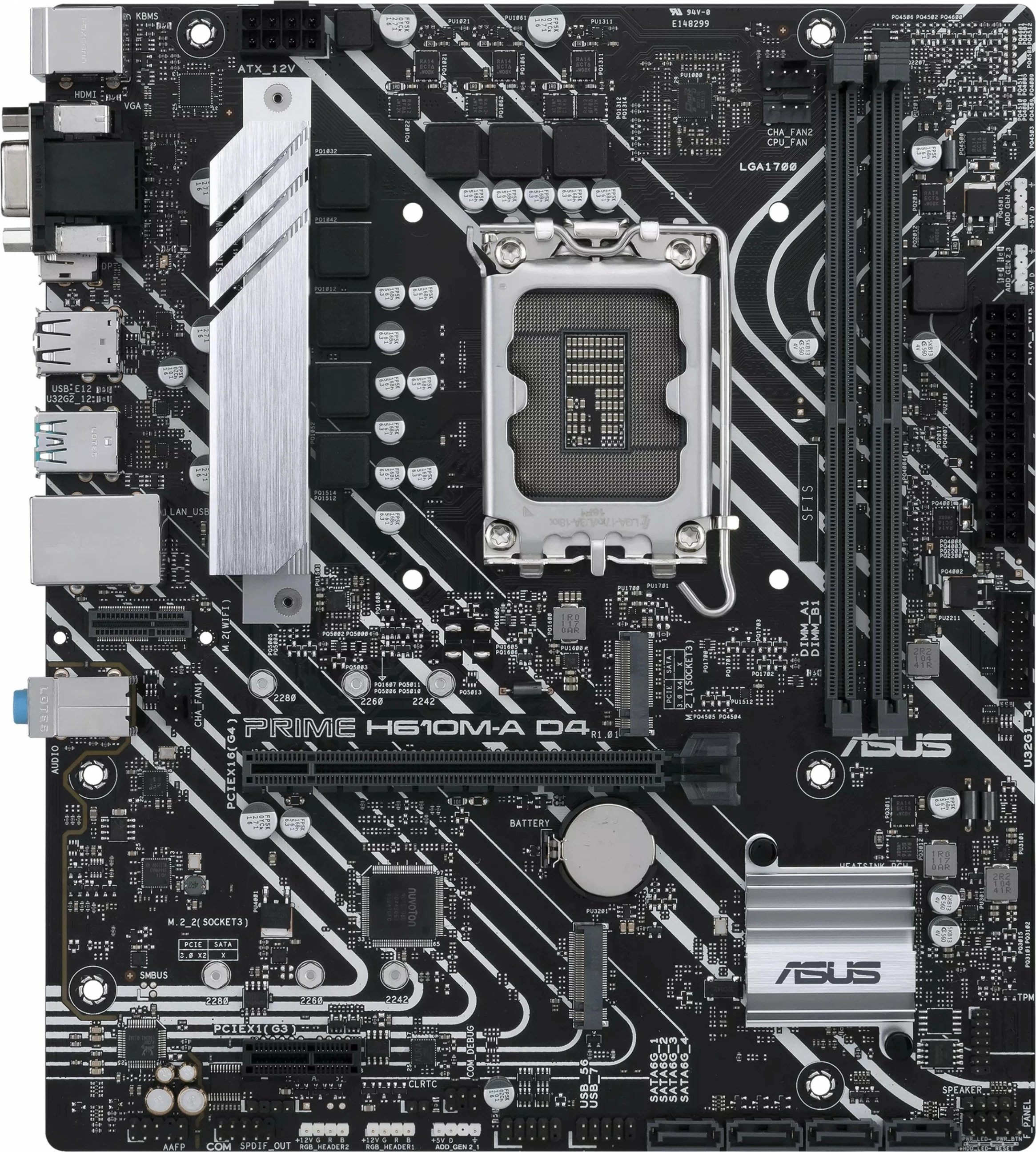 Mikro ATX plošča ASUS PRIME H610M-A D4-CSM, Intel, LGA 1700, DDR4-SDRAM