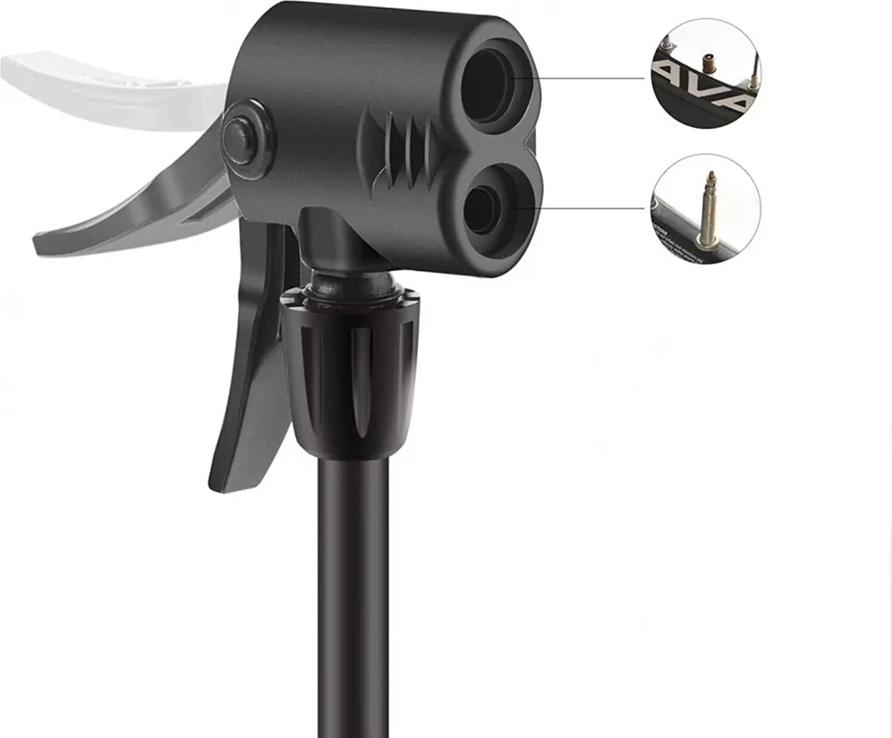 Talna tlačilka z merilnikom tlaka za kolo Rockbros 42610002001, črna