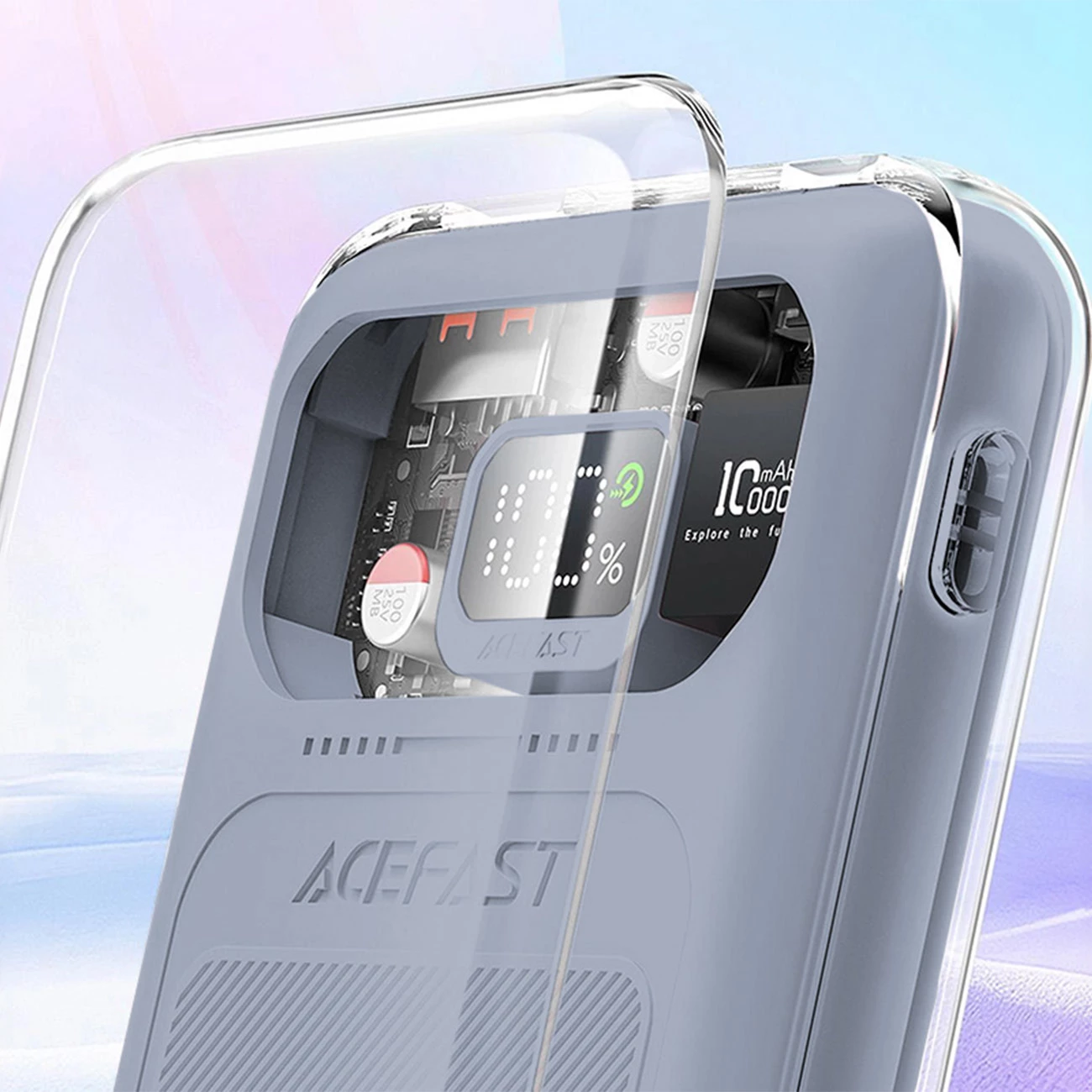 Powerbank 10000mAh 30W, Acefast M1 Sparkling Series, siv