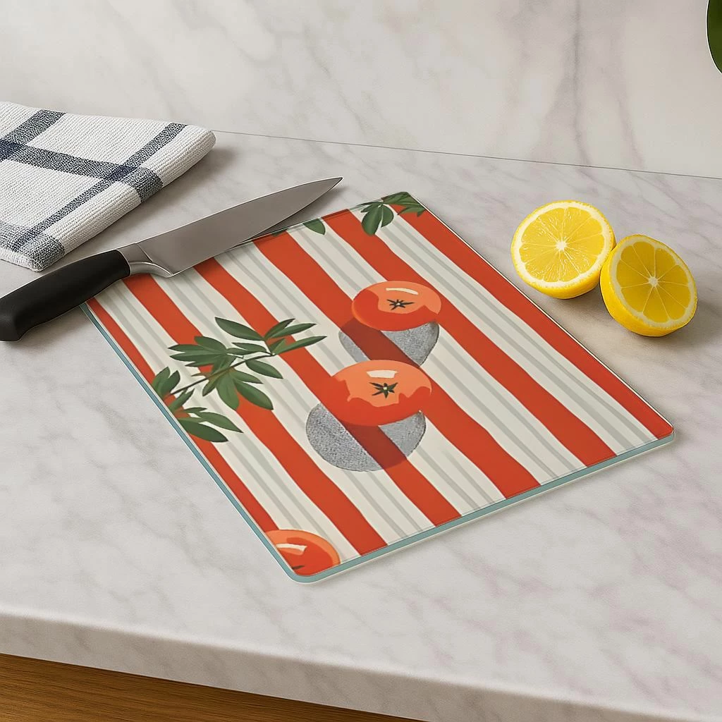 Deska za rezanje iz kaljenega stekla, večbarvna, Hermia Kes-00072, 30x40cm