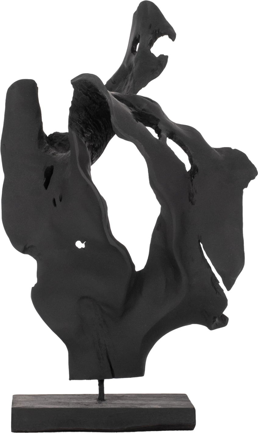 Namizna dekoracija iz masivnega tikovega lesa črne barve 26Χ16Χ70H