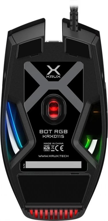 Gaming miška CROSS BOT RGB, Krux, črna