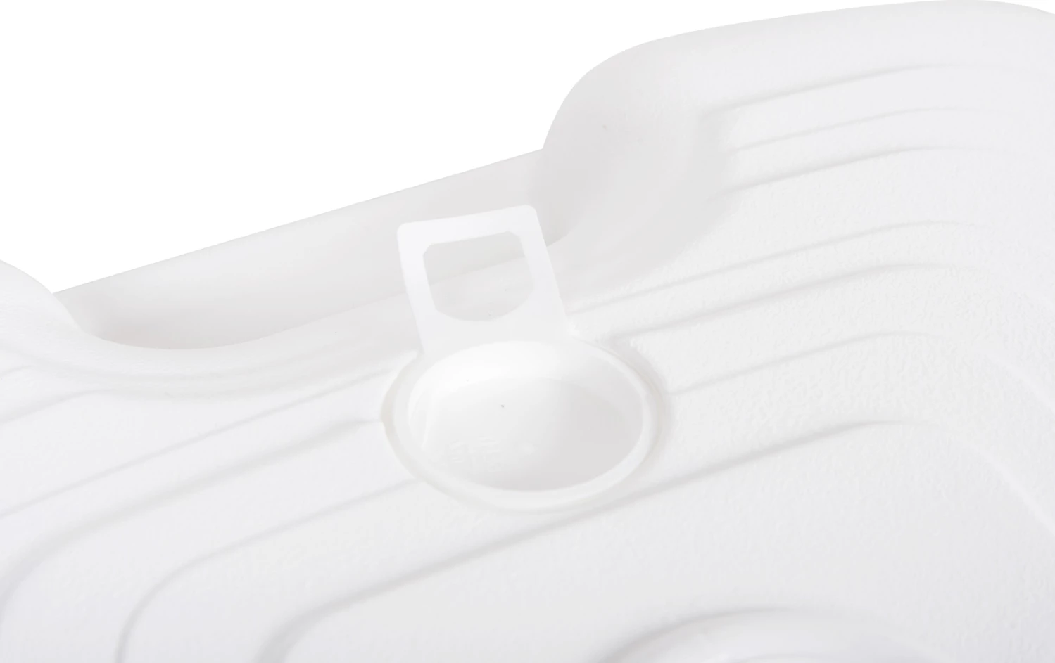 Plastično stojalo za dežnik z ročajem SOLBAS FH6112.01 bele barve - za drog 20/38mm 45x11Hcm