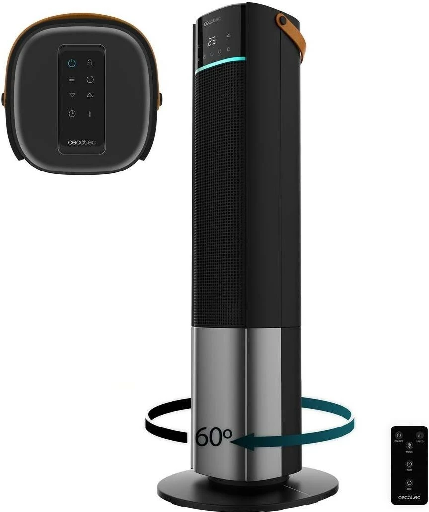 Električni grelnik Cecotec ReadyWarm 2070 Max Ceramic Rotate Smart, 2000 W, črn