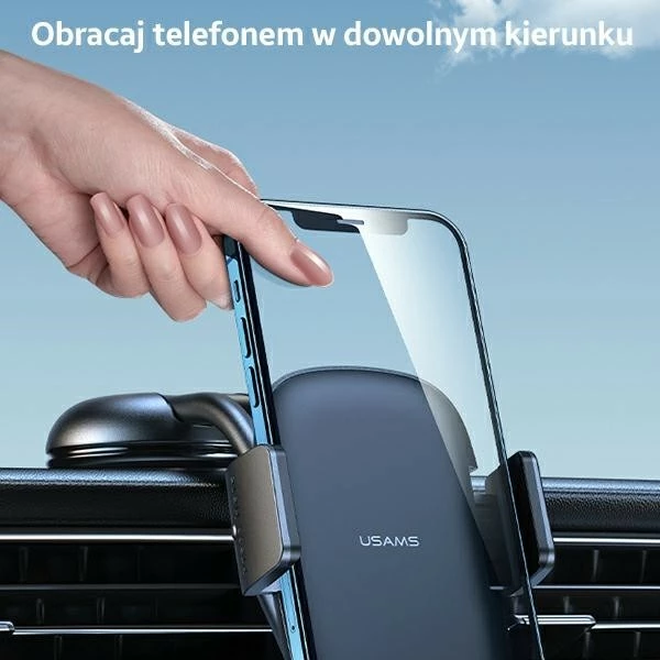 Držalo za telefon za avto USAMS US-ZJ063, črno