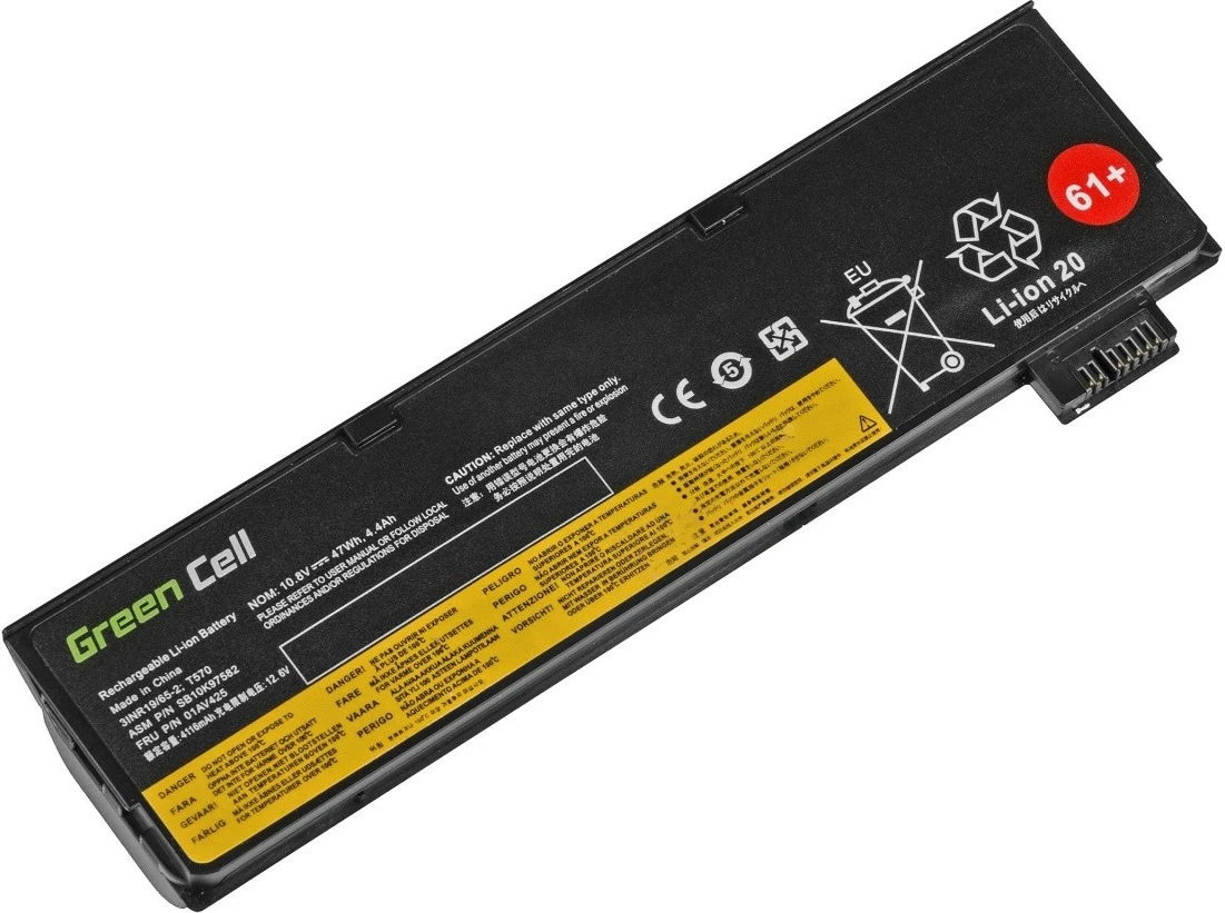 Baterija za prenosnik Green Cell LE95, za Lenovo ThinkPad T470/T570/A475/P51S/T25, 4400 mAh, Li-ion, 6 celic