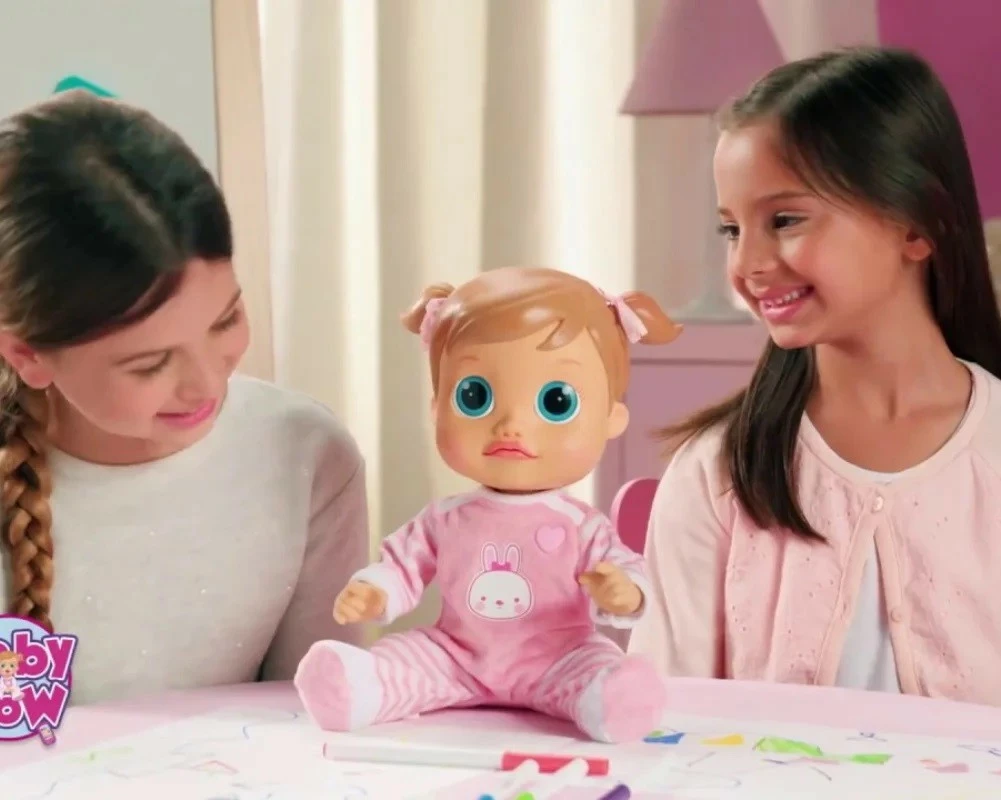 Interaktivna lutka Emma, Epee EP03198, 38 cm, z igralnim pametnim telefonom, rožnata