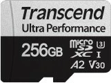 MicroSDXC pomnilniška kartica 256GB Transcend TS256GUSD340S, črno/siva
