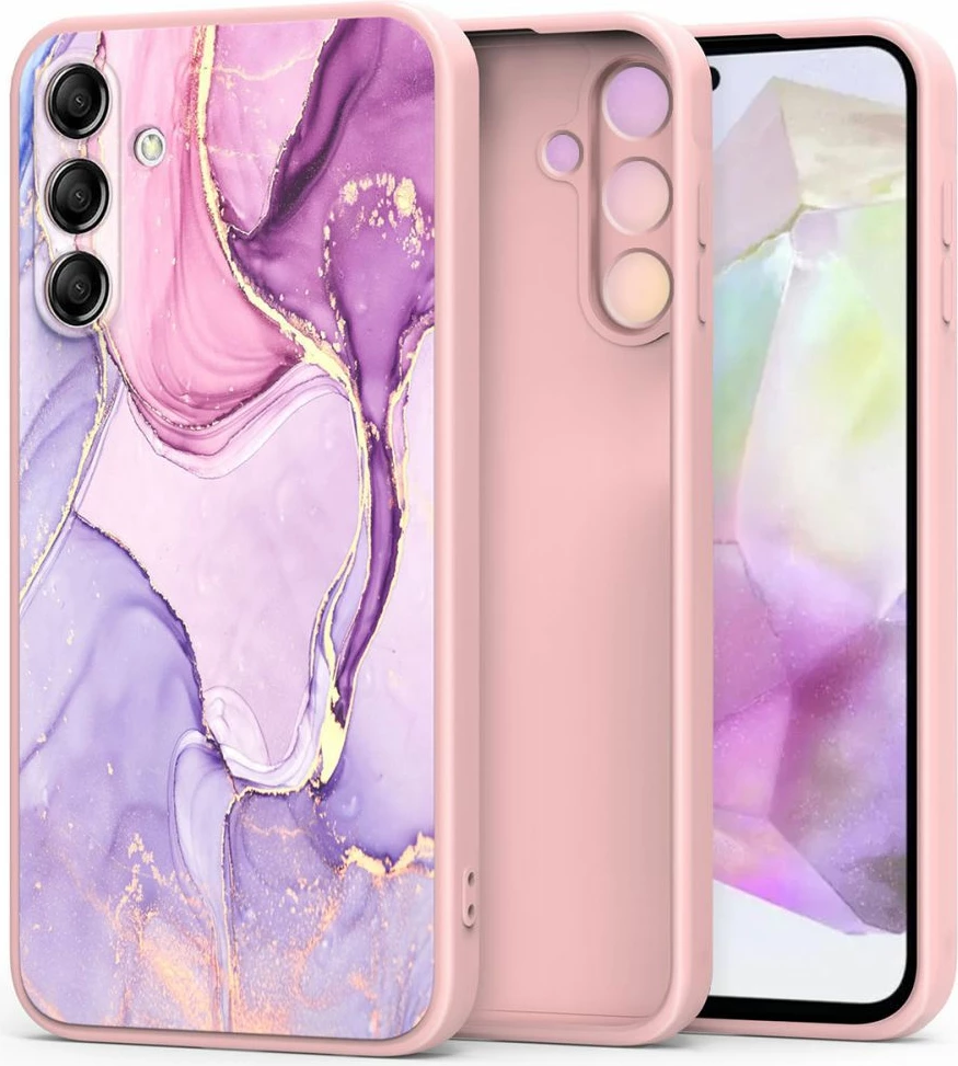 Ovitek Tech-Protect Icon za Samsung Galaxy A35 5G, rožnato in vijolično