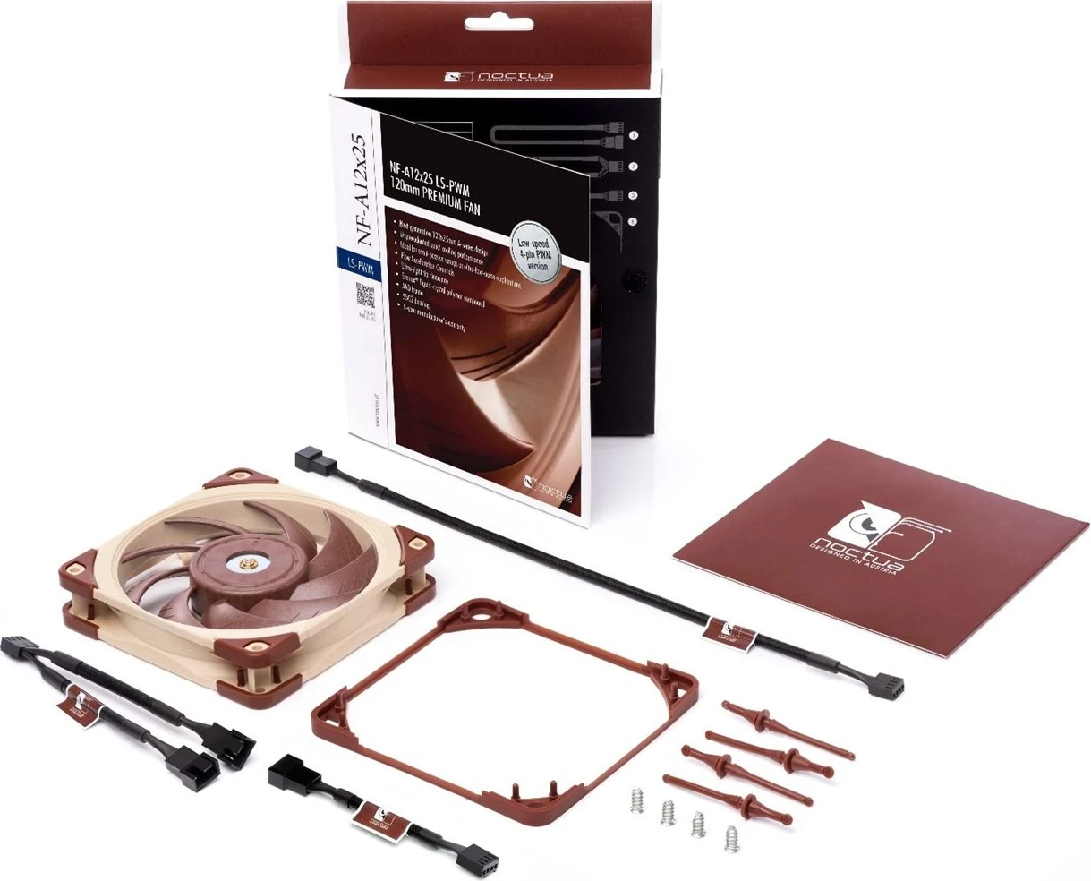 Ventilator za računalniško ohišje Noctua NF-A12x25, 12 cm, bež in rjav