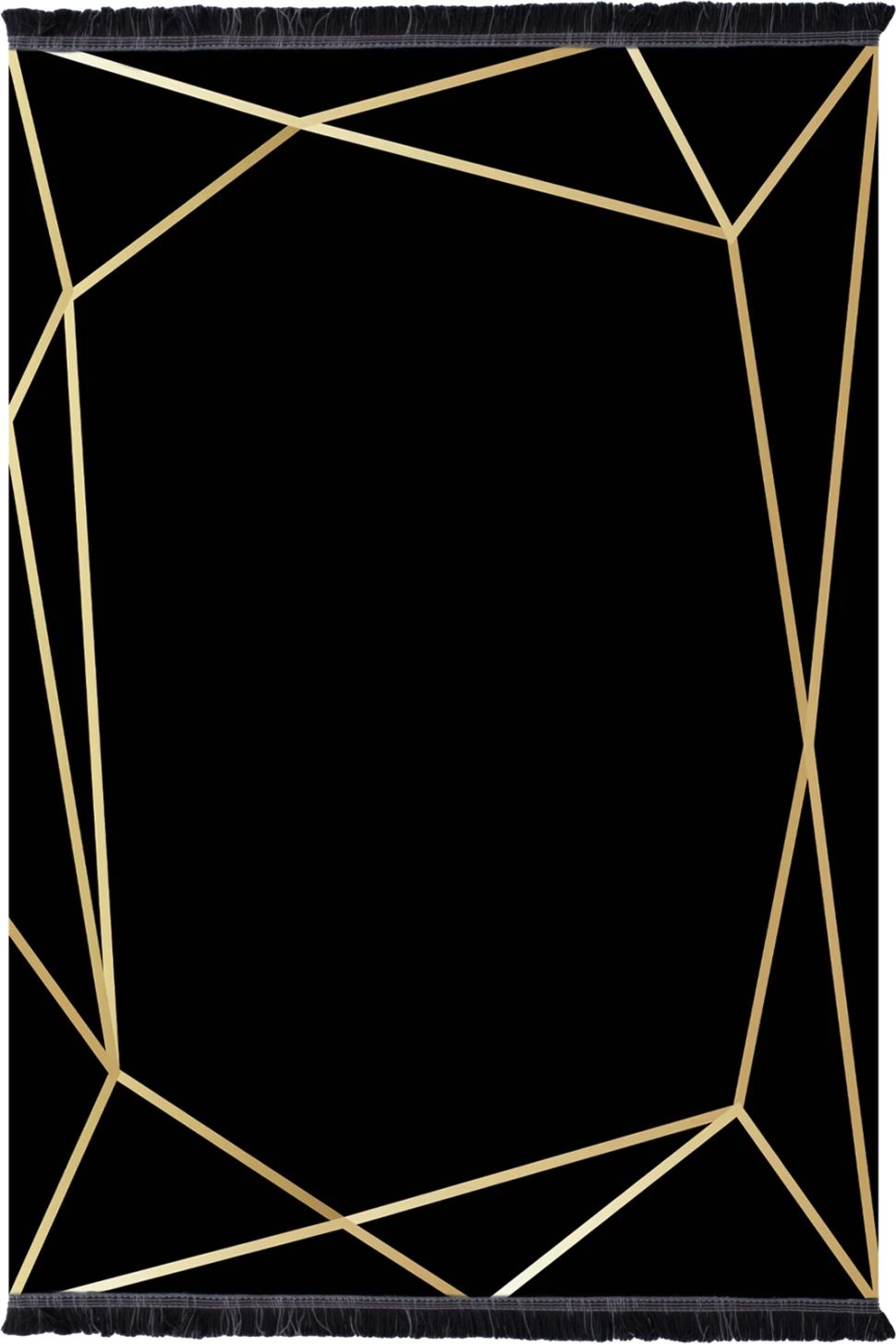 Preproga JOSIANE FH7677.30 120X170cm, črno-zlata z resicami