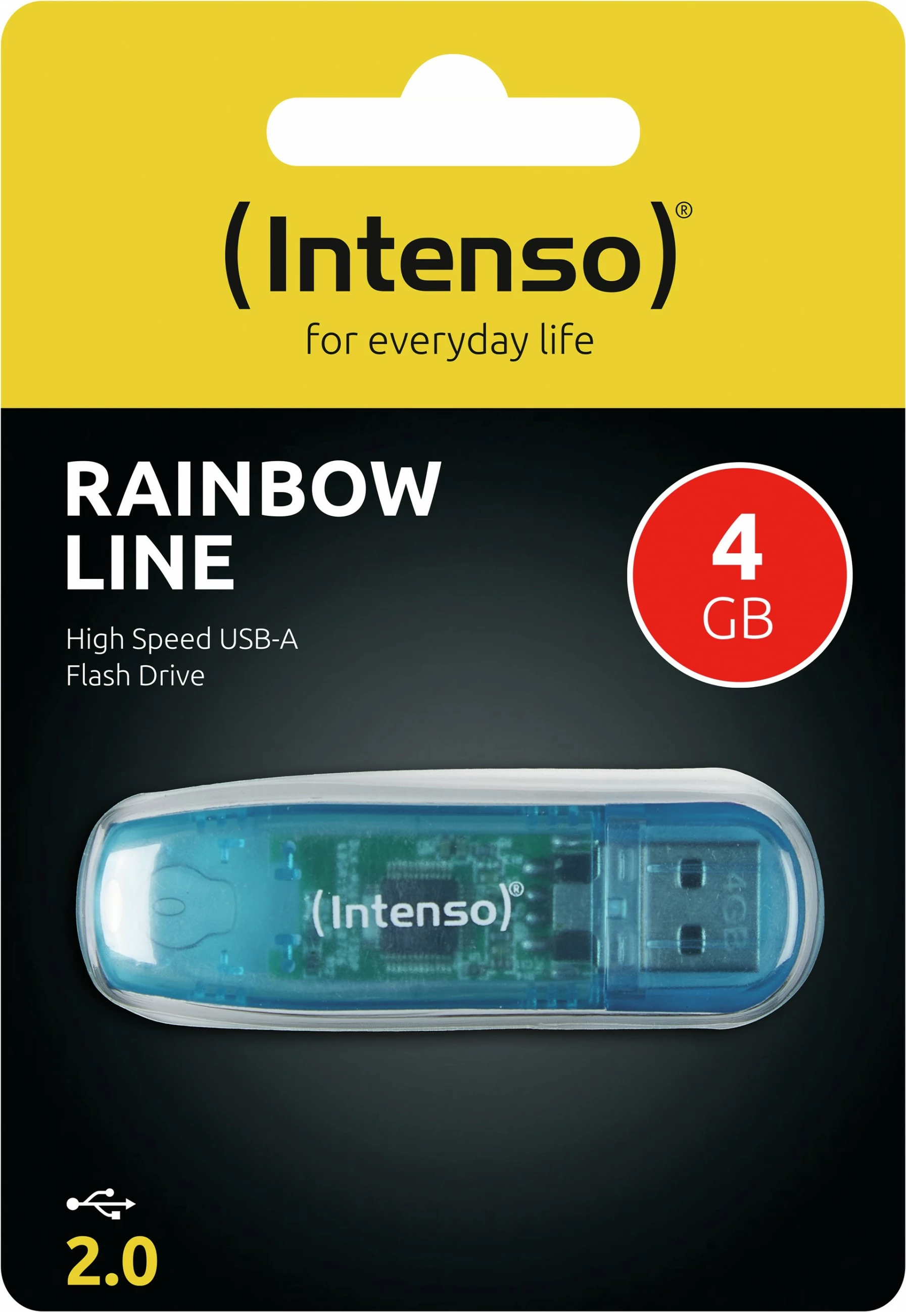 USB za shranjevanje Intenso Rainbow Line, 4 GB, USB Type-A, 2.0, modra