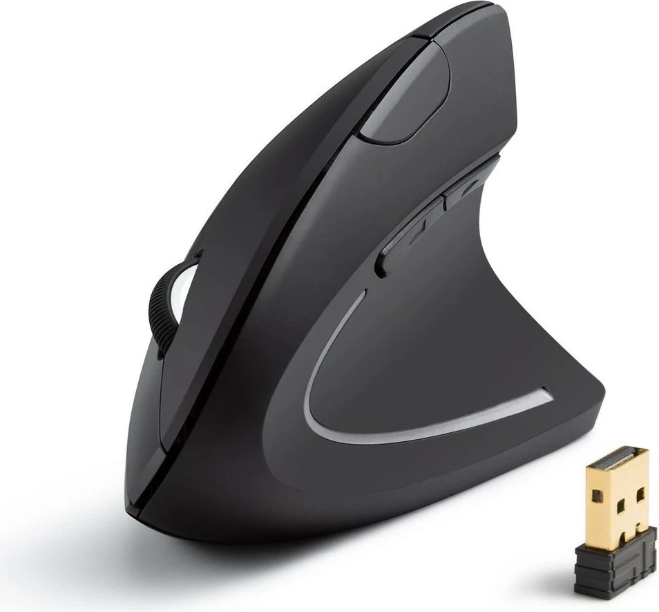Vertikalen ergonomski brezžični miška Anker A7852, 2.4G, Nano USB, črn