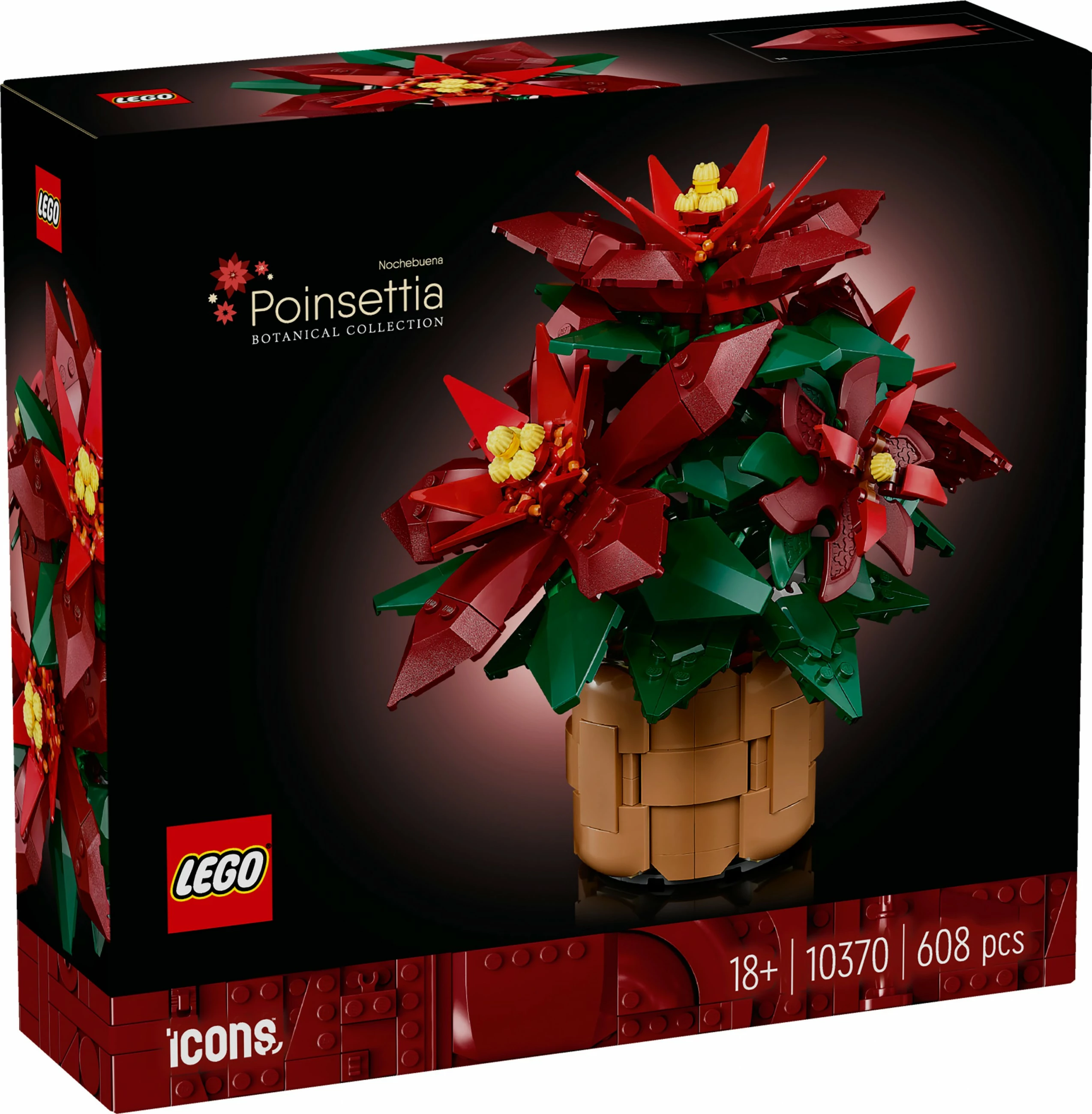 Božična zvezda, 608 kosov, večbarvna, LEGO Icons 10370